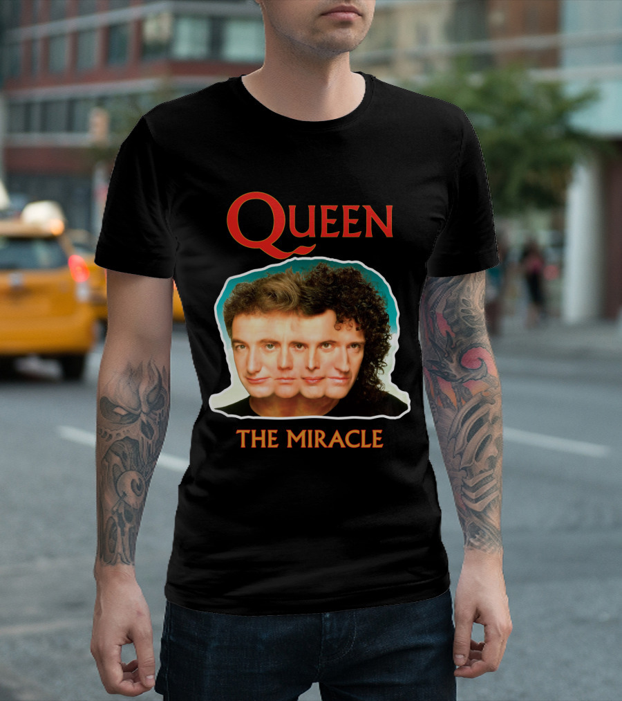 Queen The Miracle Album Cover Collage Faces T-Shirt