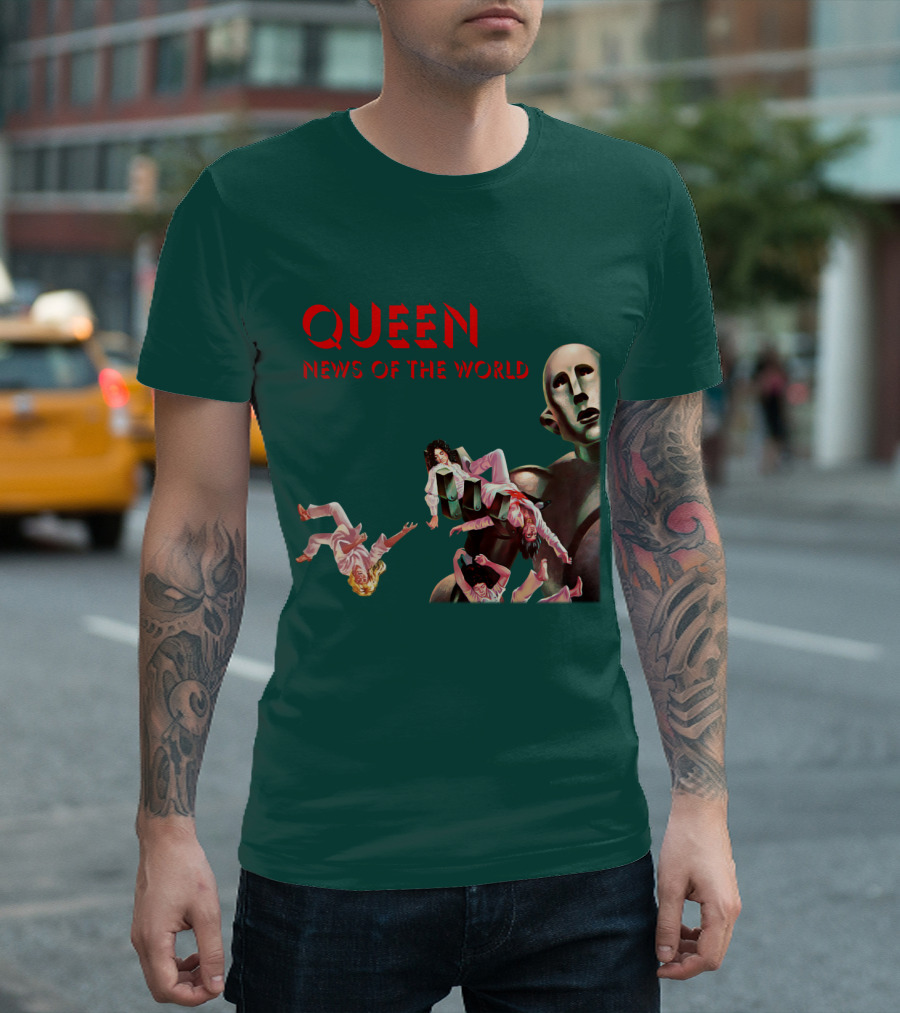 Queen News Of The World Album Cover Robot Artwork T-Shirt