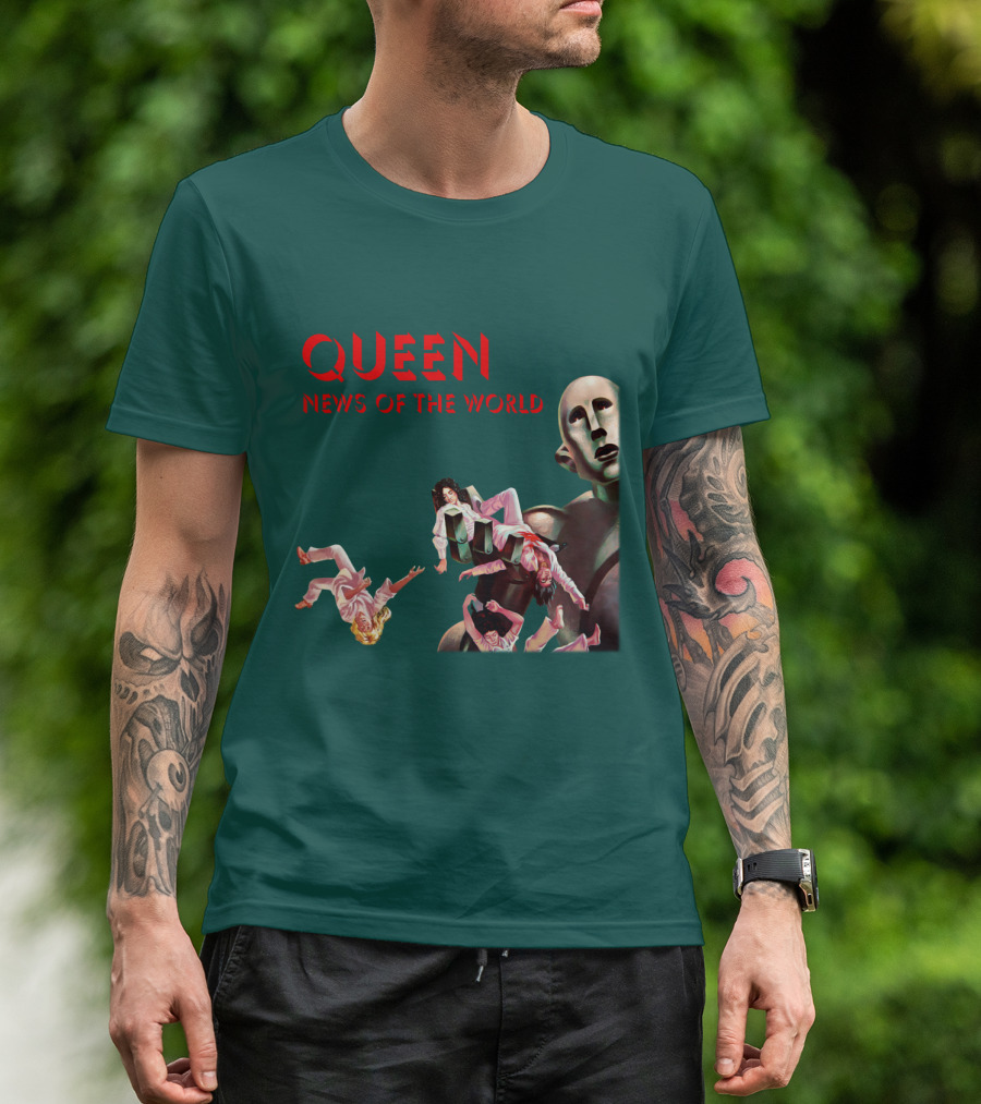 Queen News Of The World Album Cover Robot Artwork T-Shirt