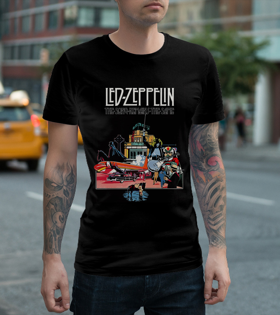 Lz 23 Lodztown Urban Scene With Horses Airplane And Architecture T-Shirt