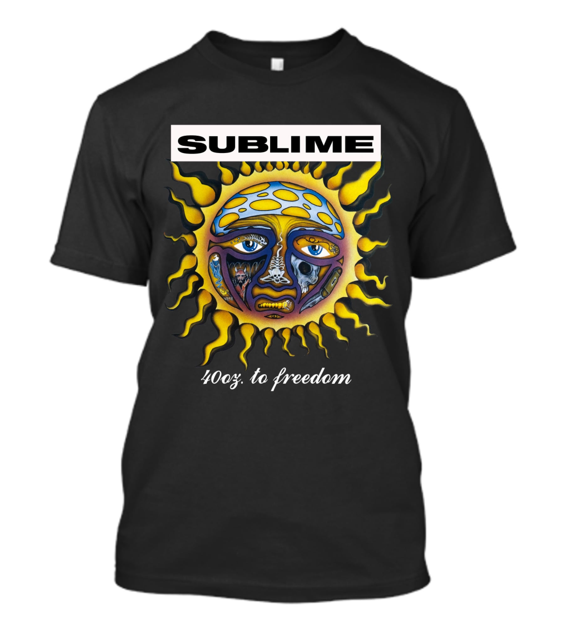 Sublime 40Oz. To Freedom Sun Face Art T-Shirt