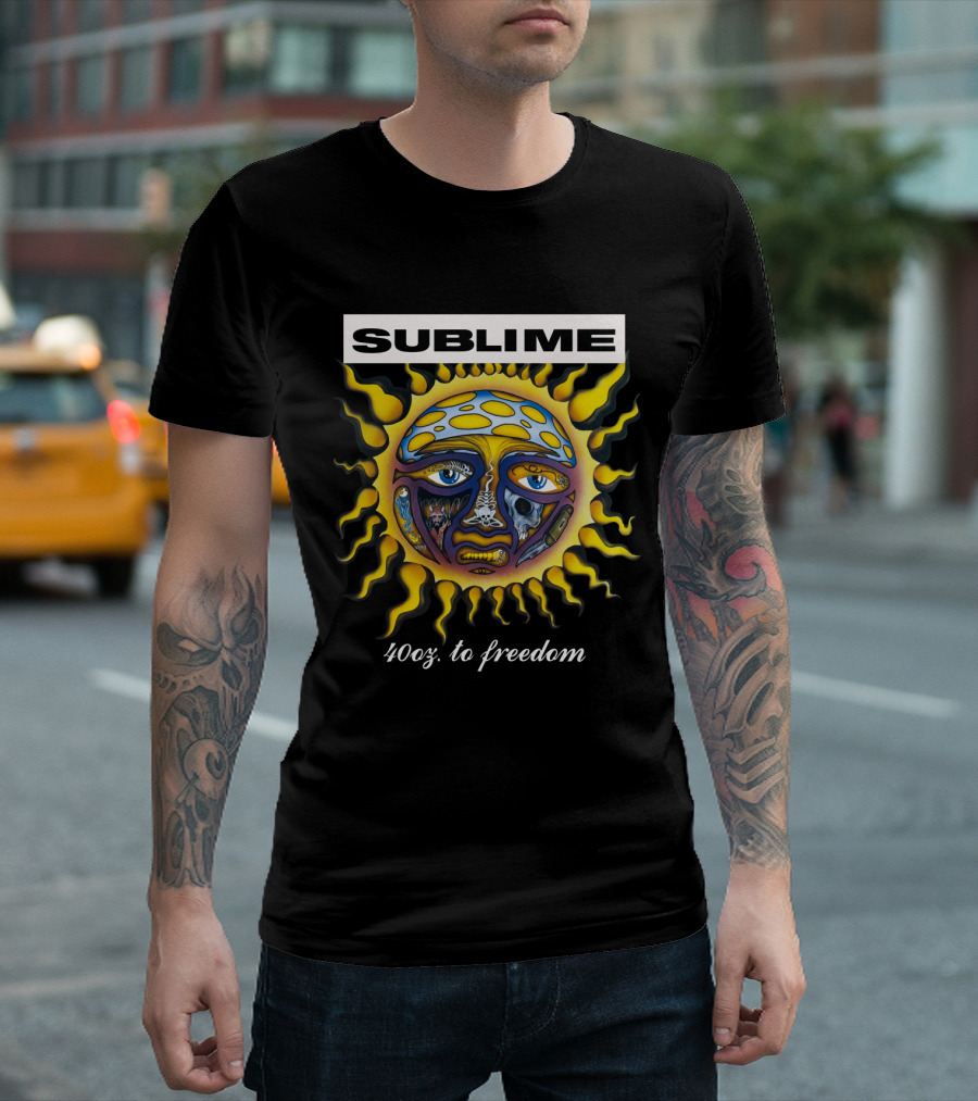 Sublime 40Oz. To Freedom Sun Face Art T-Shirt
