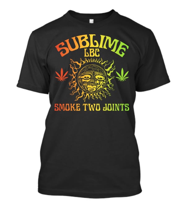 Sublime Lbc Smoke Two Joints Sun And Leaves T-Shirt