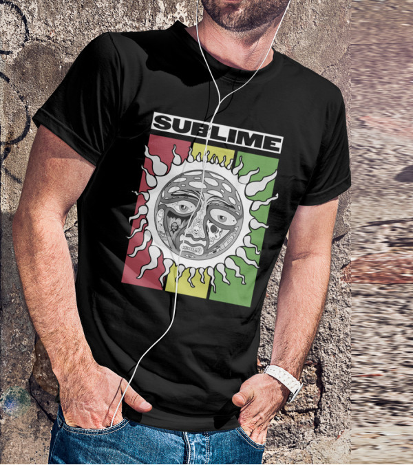 Sublime Sunface With Red Yellow Green T-Shirt