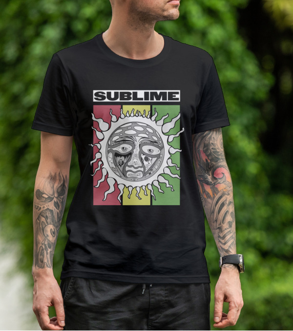 Sublime Sunface With Red Yellow Green T-Shirt