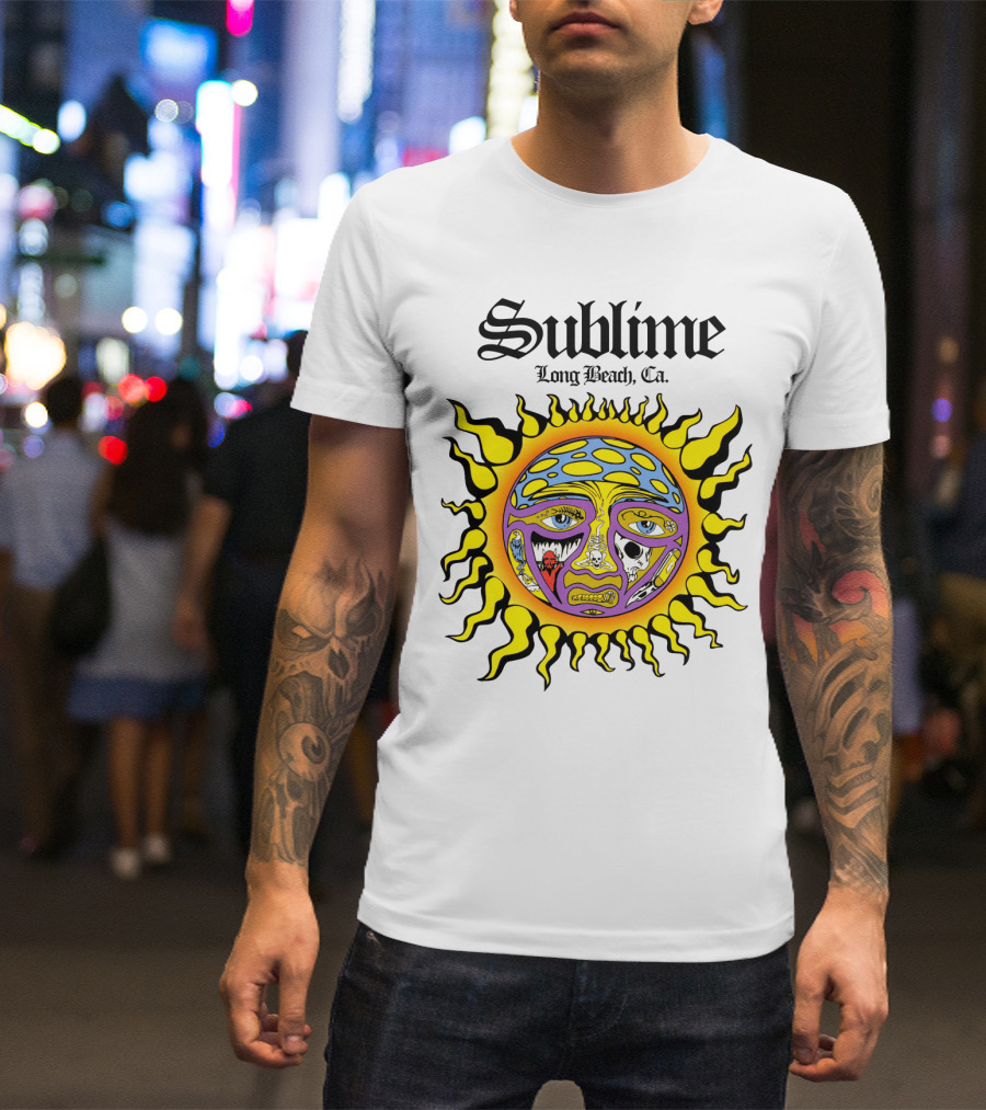 Sublime Long Beach Ca Sunface Artwork T-Shirt