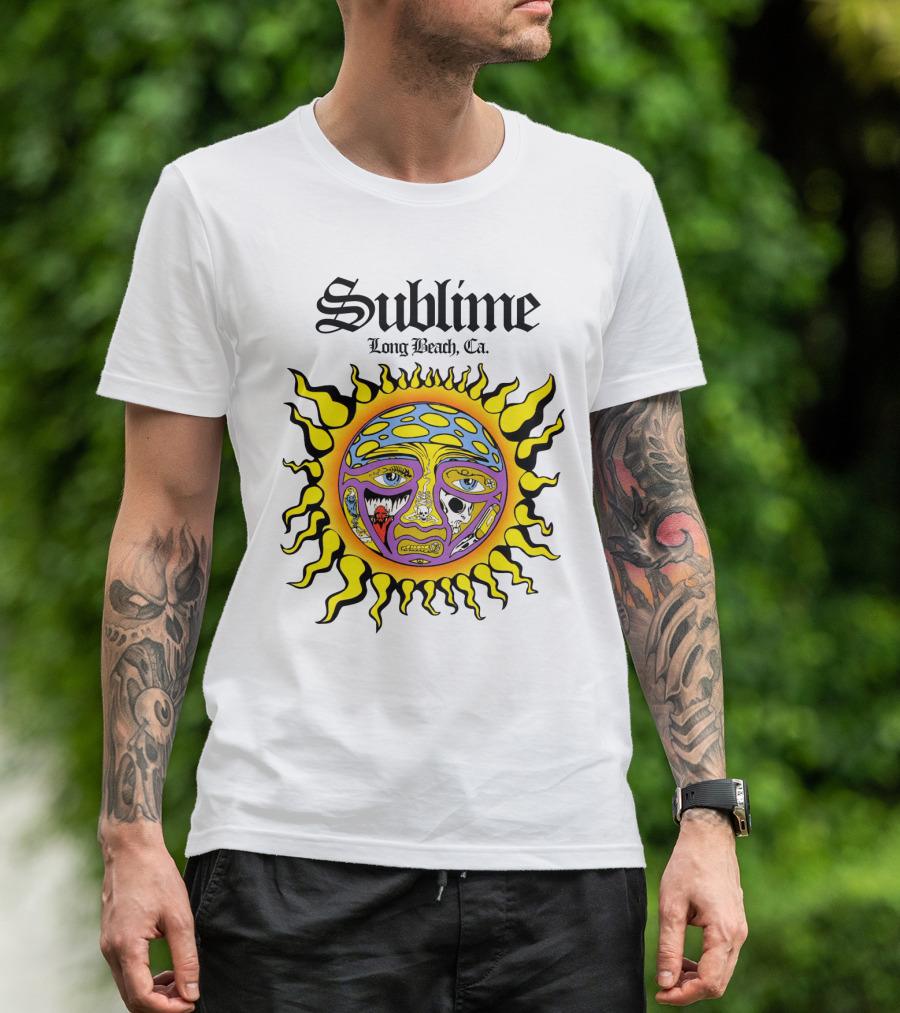 Sublime Long Beach Ca Sunface Artwork T-Shirt