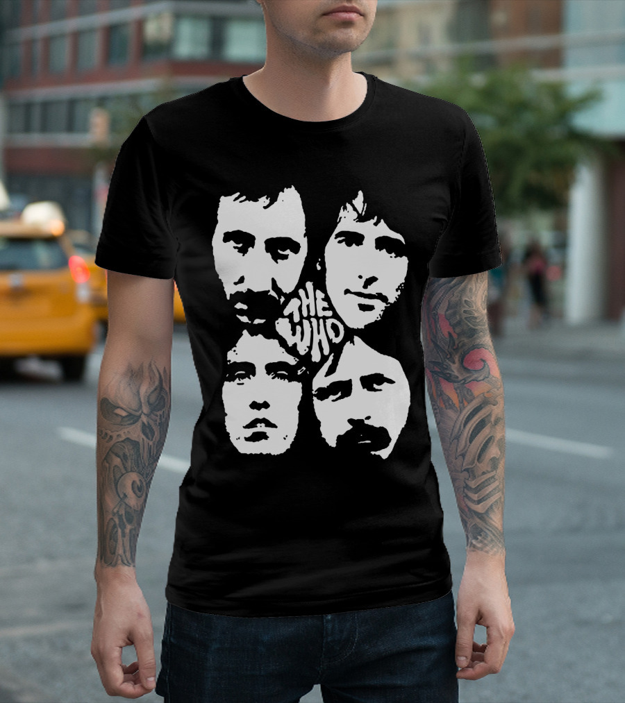 The Who Classic Band Member Faces T-Shirt