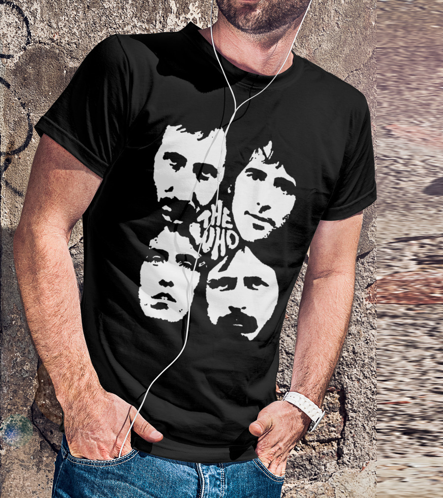The Who Classic Band Member Faces T-Shirt