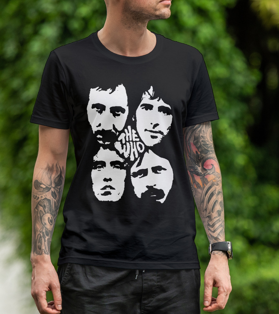The Who Classic Band Member Faces T-Shirt