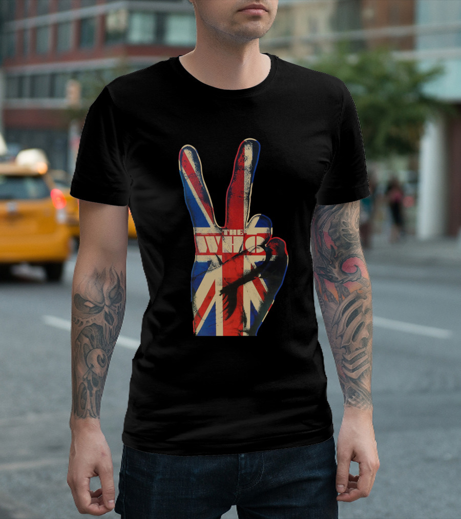 The Who Union Jack Peace Sign T-Shirt