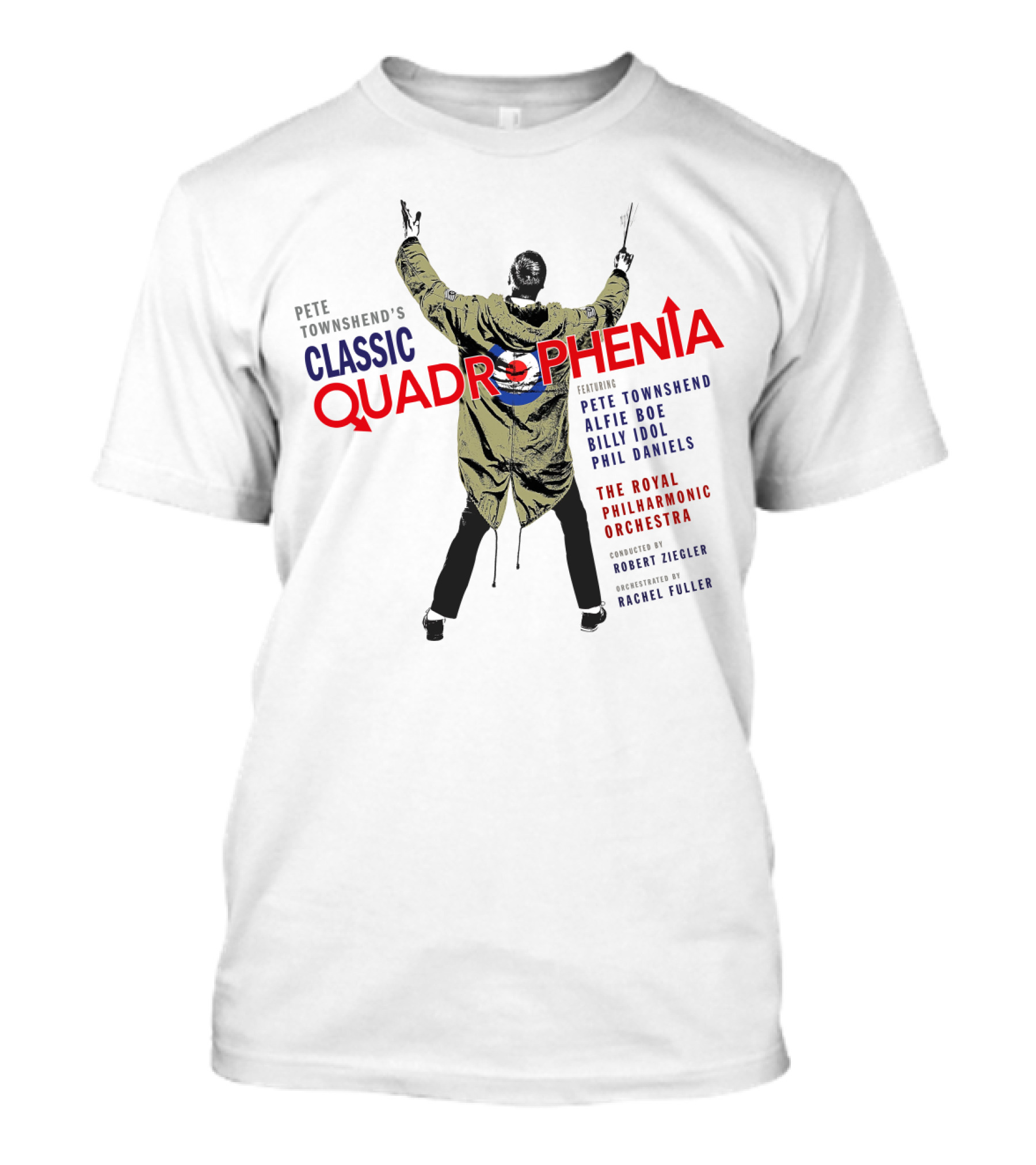 Pete Townshend's Classic Quadrophenia The Royal Philharmonic Orchestra Alfie Boe Billy Idol Phil Daniels T-Shirt