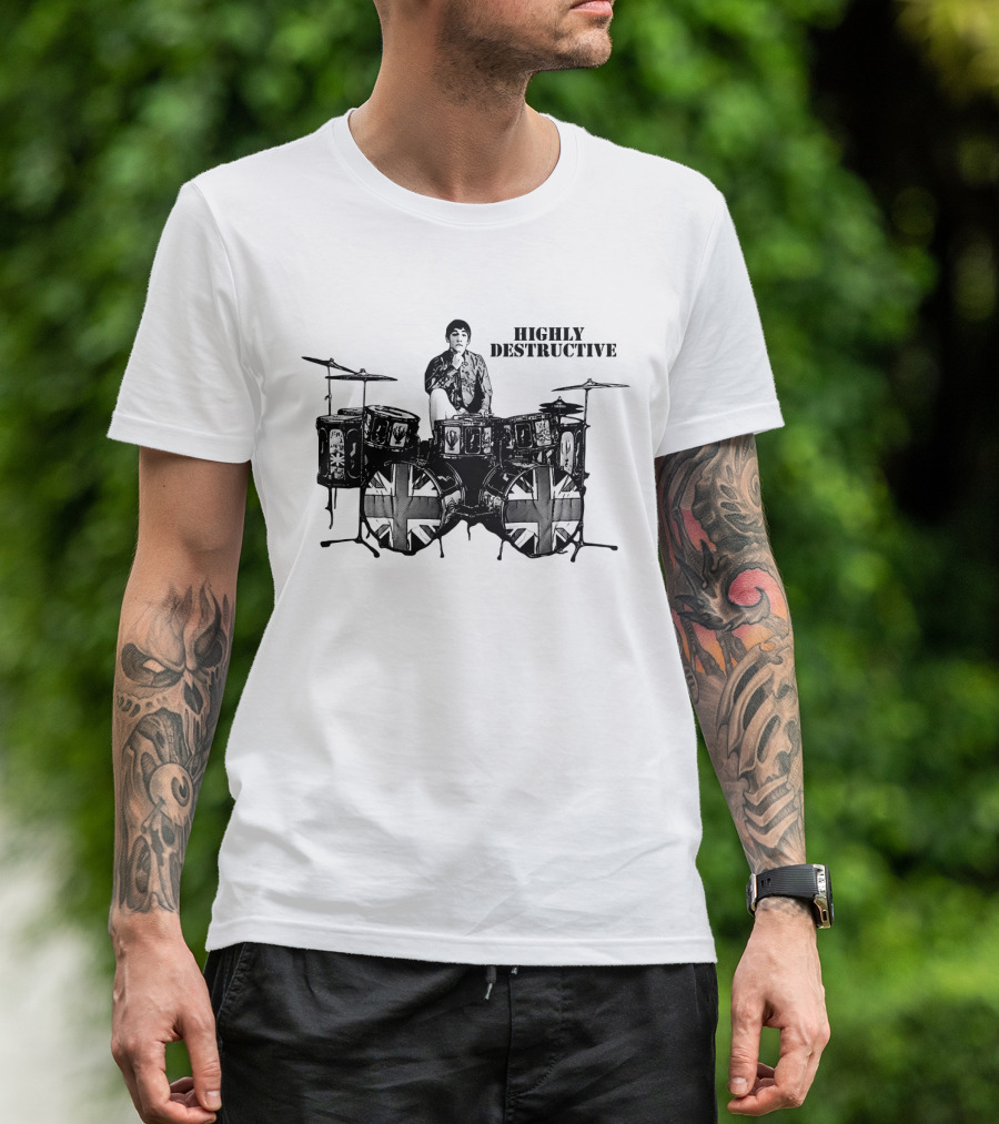 Highly Destructive Tw 30 Union Jack Drummer T-Shirt