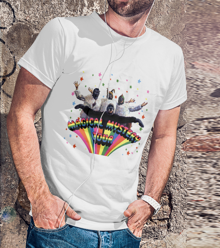 Magical Mystery Tour Rainbow Animals And Stars T-Shirt