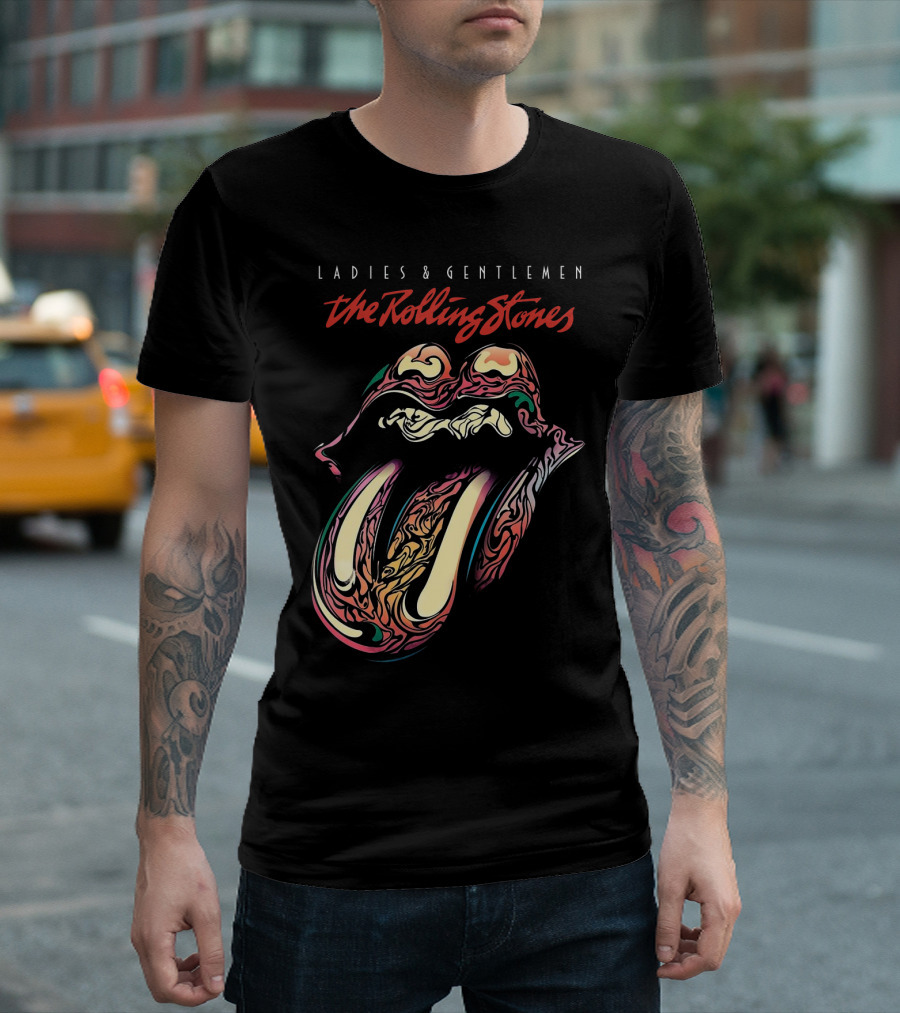 Ladies & Gentlemen The Rolling Stones Psychedelic Tongue T-Shirt