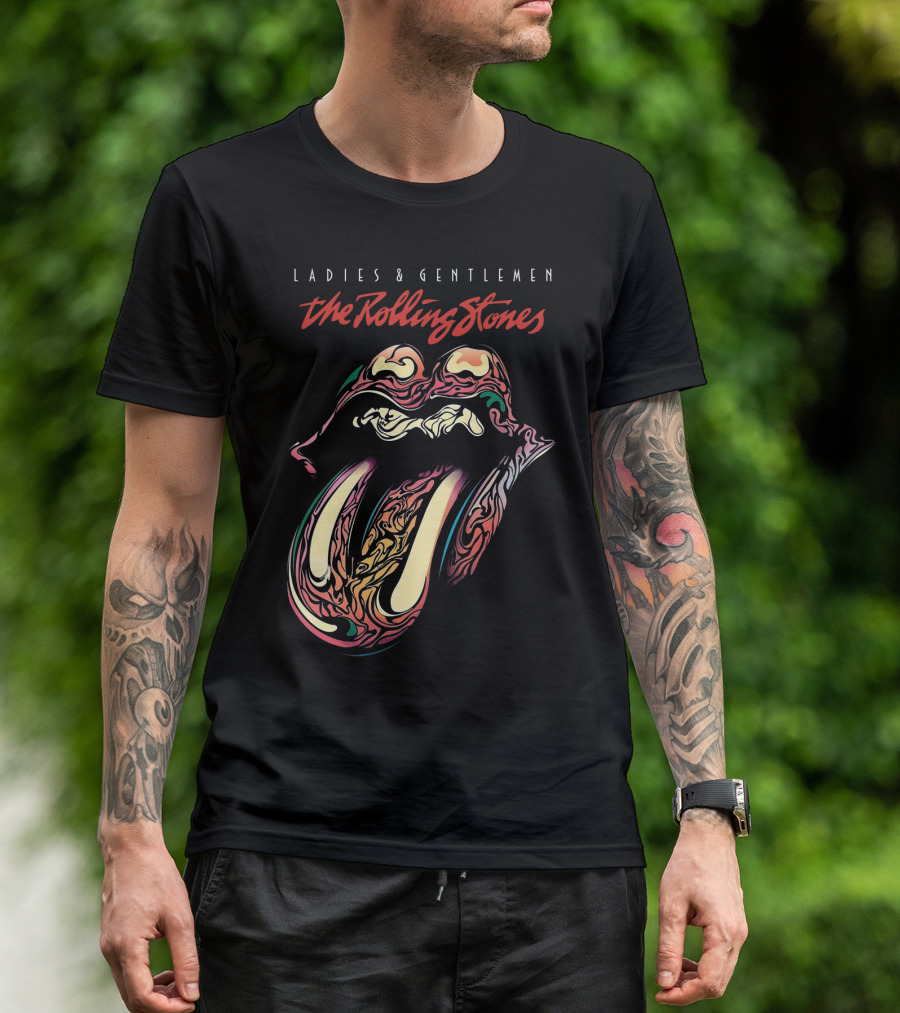 Ladies & Gentlemen The Rolling Stones Psychedelic Tongue T-Shirt