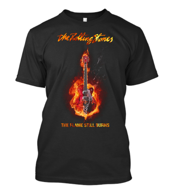 The Rolling Stones The Flame Still Burns Fiery Guitar T-Shirt