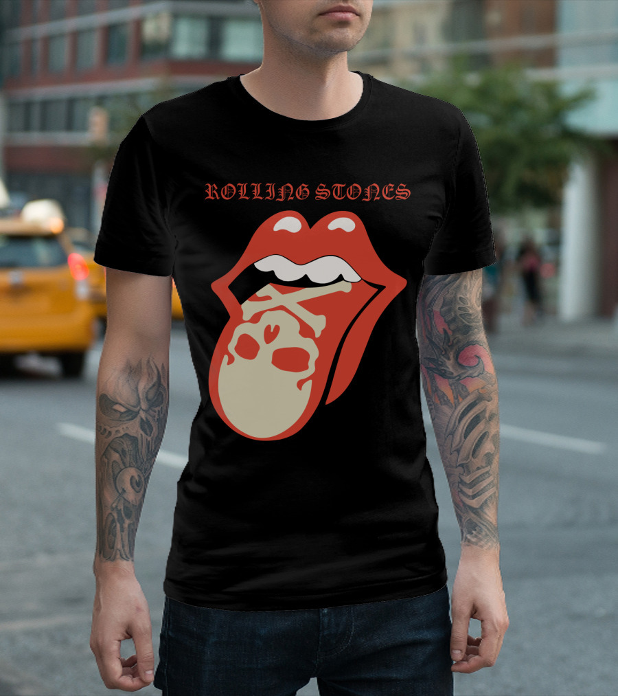 Rolling Stones Tongue With Skull T-Shirt