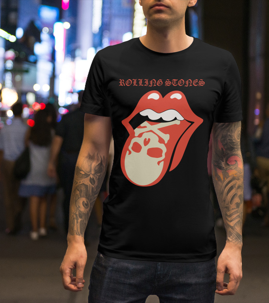 Rolling Stones Tongue With Skull T-Shirt