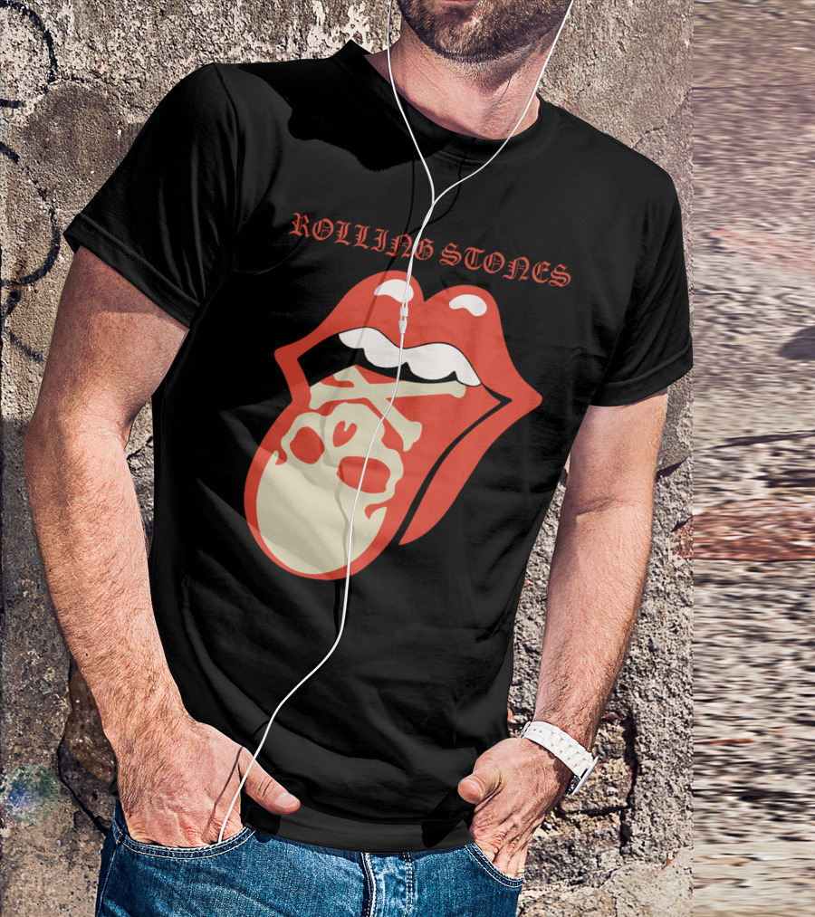 Rolling Stones Tongue With Skull T-Shirt