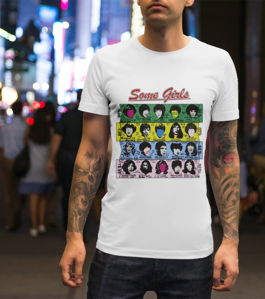 Some Girls Rolling Stones 1978 Album Cover Art Faces T-Shirt