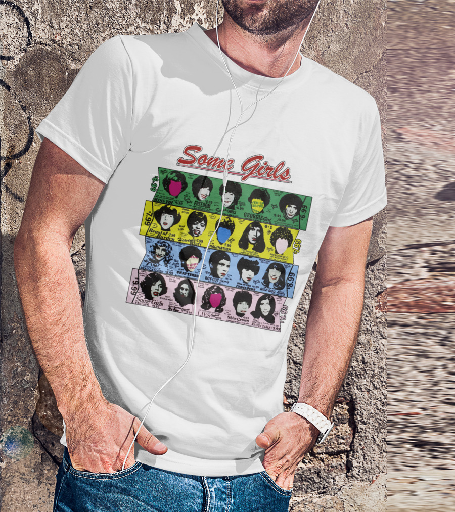 Some Girls Rolling Stones 1978 Album Cover Art Faces T-Shirt