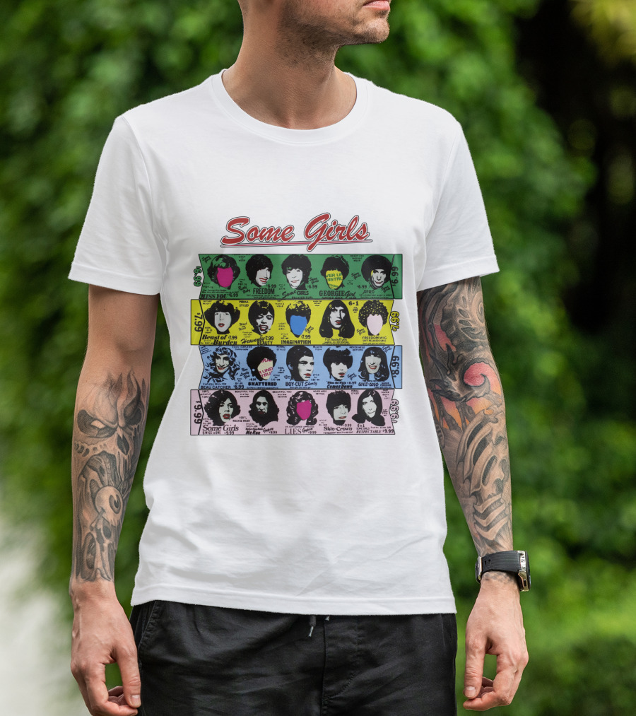 Some Girls Rolling Stones 1978 Album Cover Art Faces T-Shirt