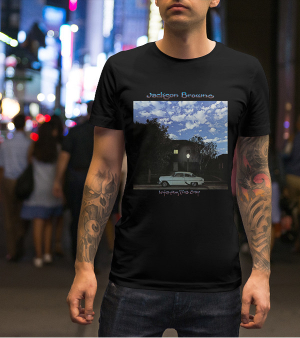 Jackson Browne Late For The Sky Vintage Car Night Scene T-Shirt