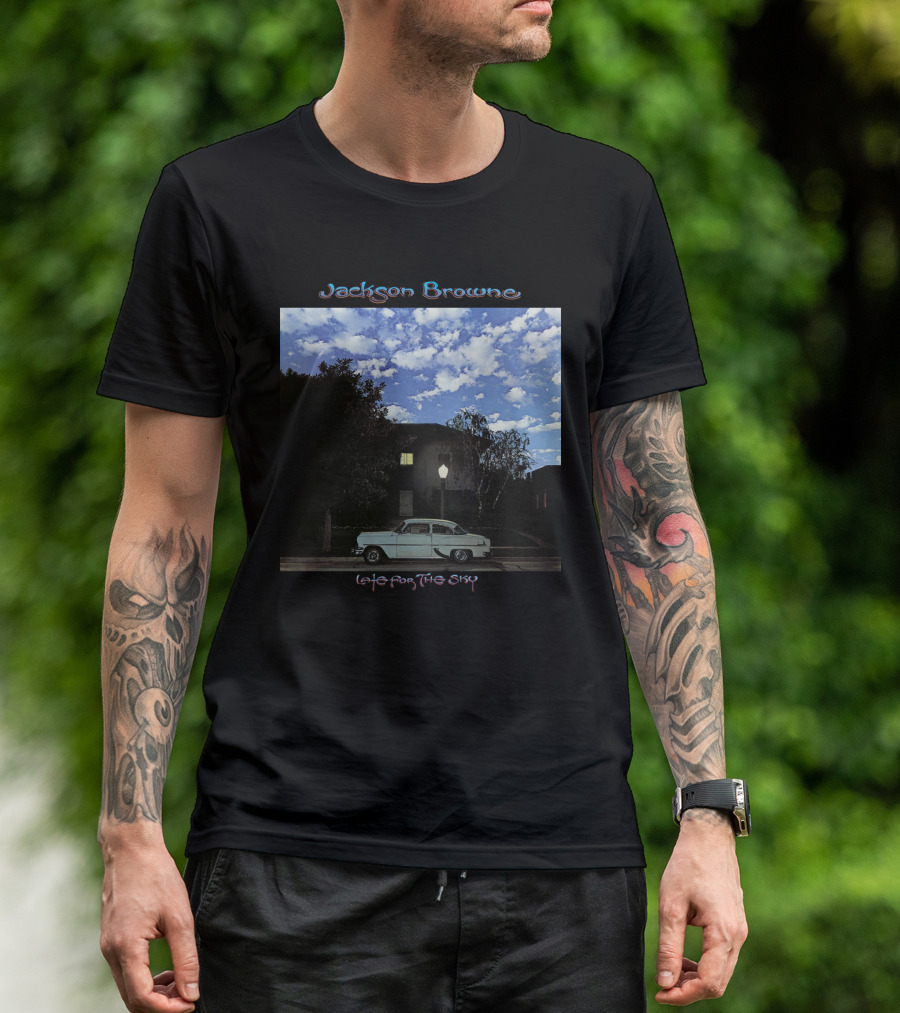 Jackson Browne Late For The Sky Vintage Car Night Scene T-Shirt