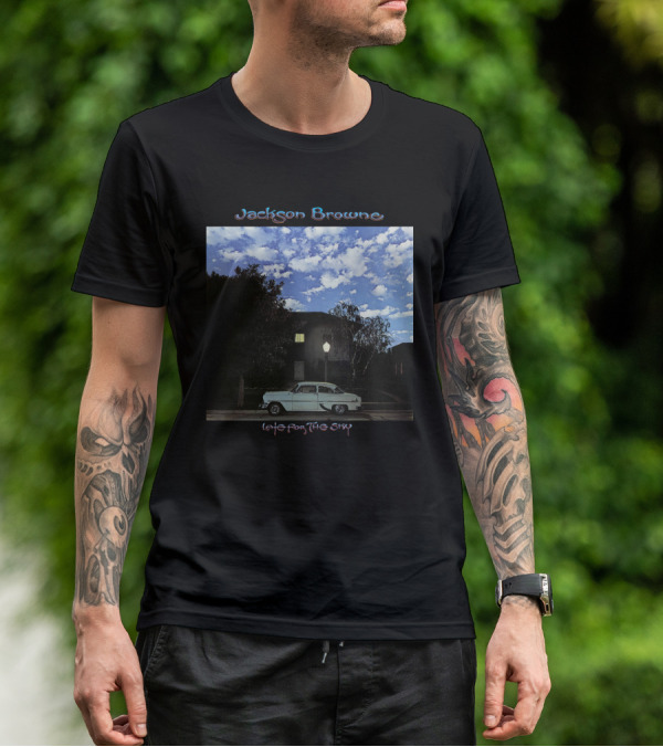 Jackson Browne Late For The Sky Vintage Car Night Scene T-Shirt