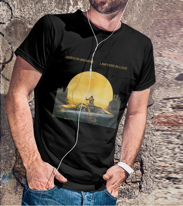 Jackson Browne Lawyers In Love Car And Moon Scene T-Shirt