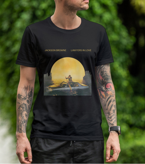 Jackson Browne Lawyers In Love Car And Moon Scene T-Shirt