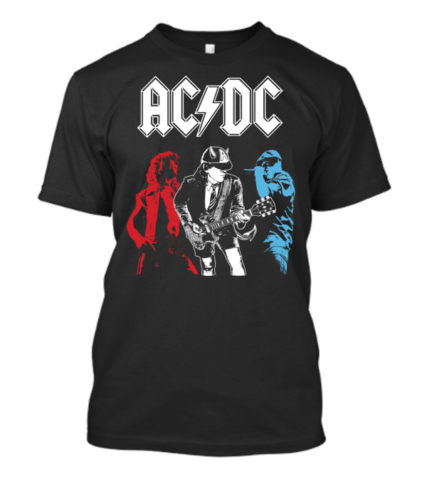 Acdc Angus Young Guitarist Silhouettes Rock Performance T-Shirt