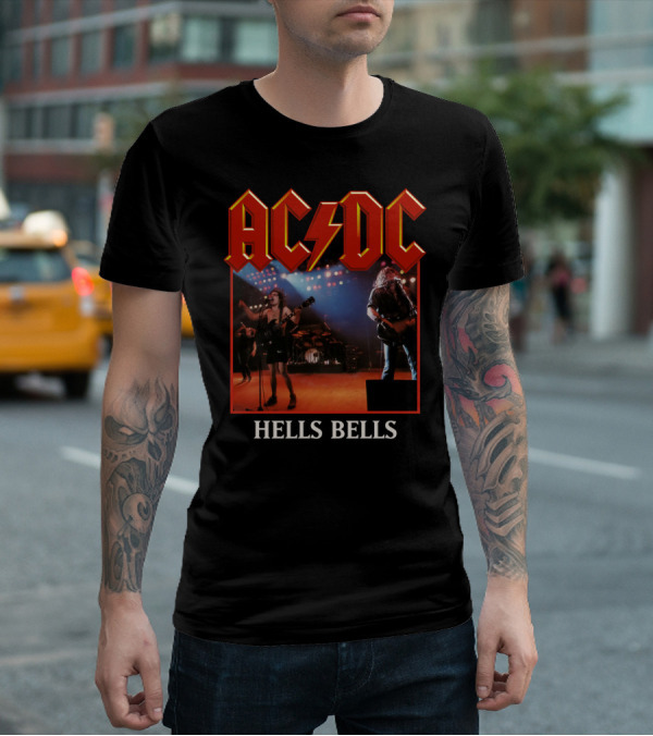 Acdc Hells Bells Live Performance Stage Concert T-Shirt