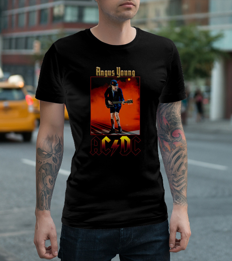 Angus Young Acdc Electric Performance T-Shirt
