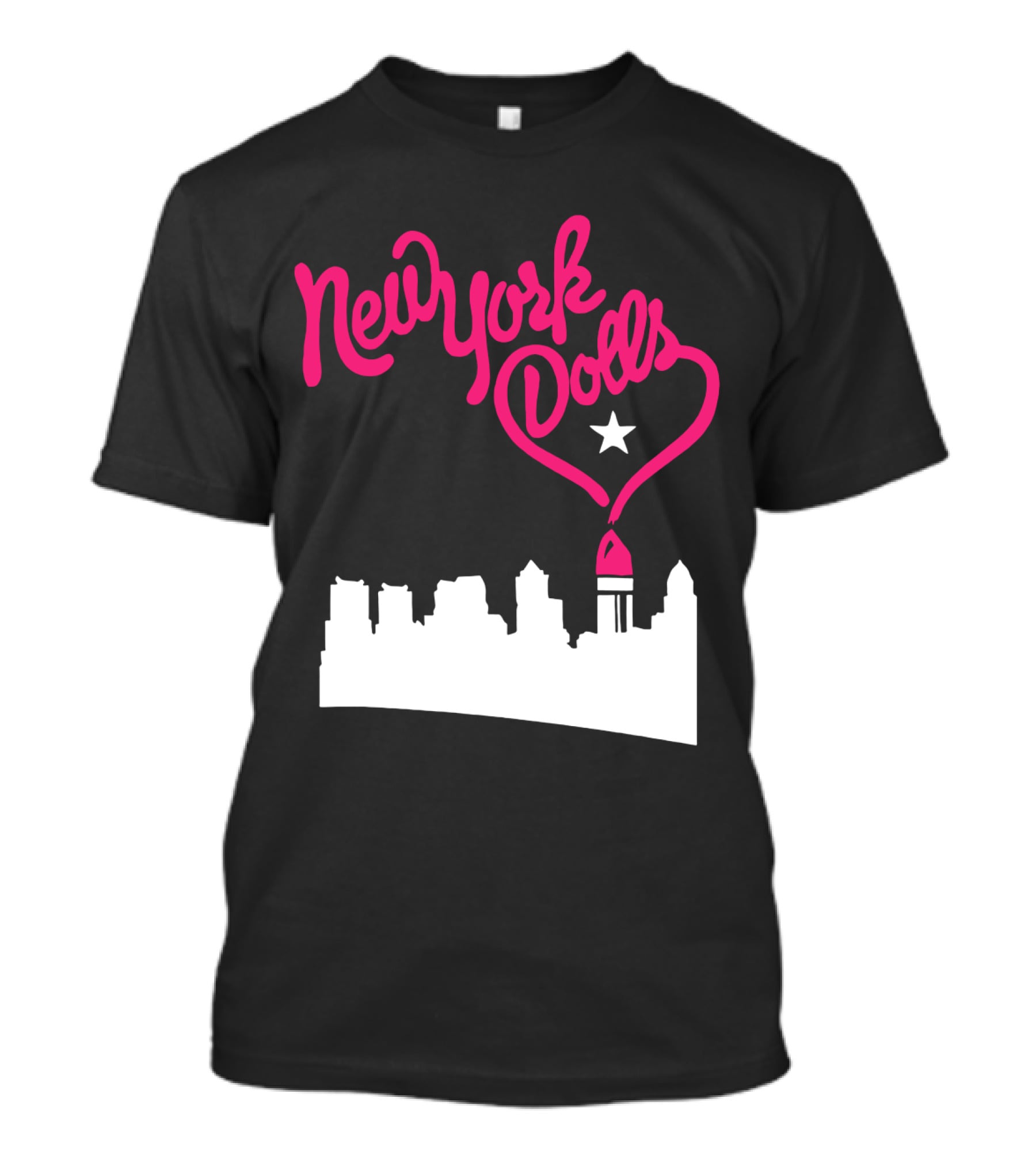 New York Dolls Skyline Star Retro Style T-Shirt