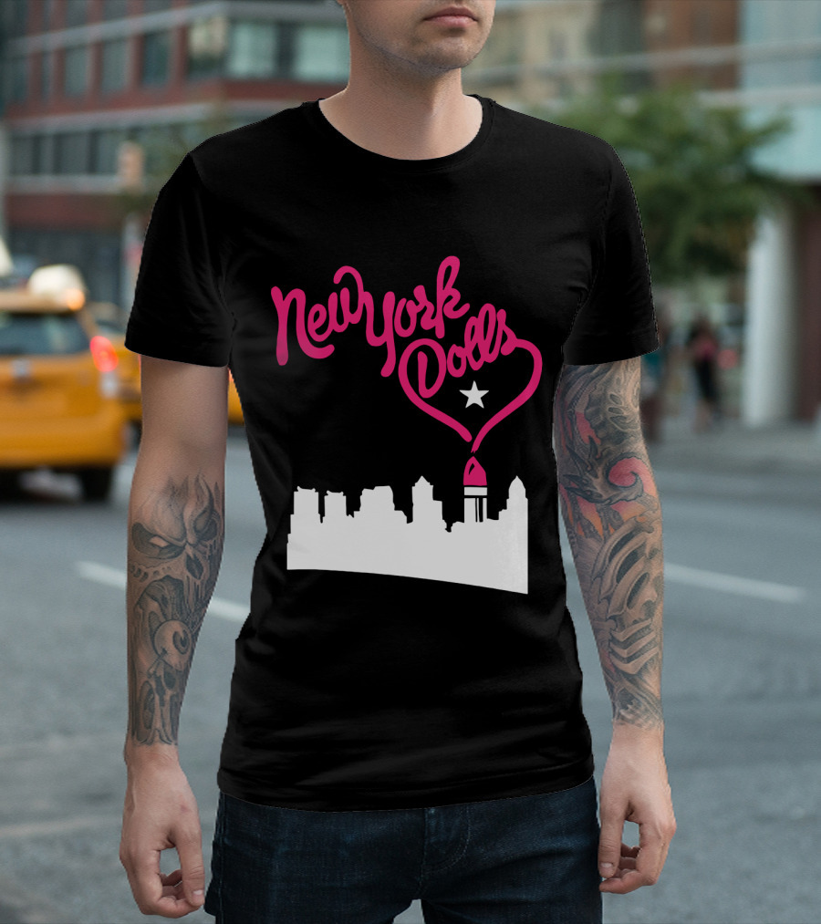 New York Dolls Skyline Star Retro Style T-Shirt