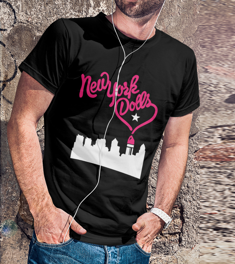 New York Dolls Skyline Star Retro Style T-Shirt