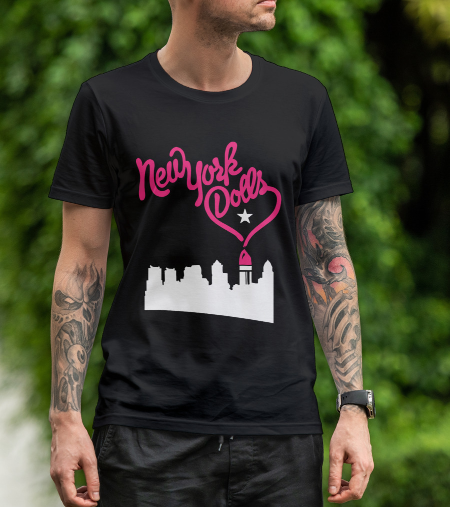 New York Dolls Skyline Star Retro Style T-Shirt