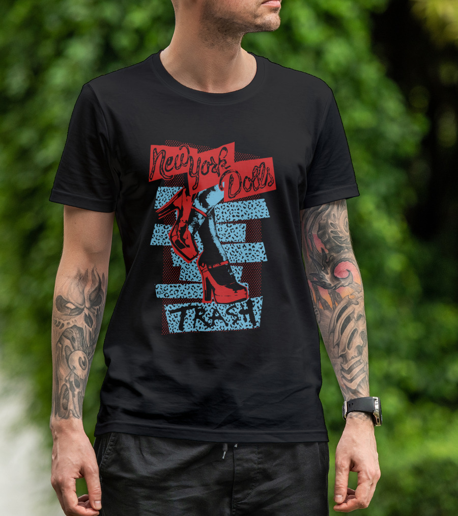 New York Dolls Trash High Heels Graphic Nyd T-Shirt