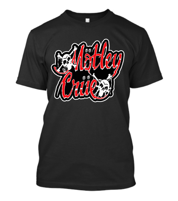 Mötley Crüe Skull Logo With Red And Black T-Shirt