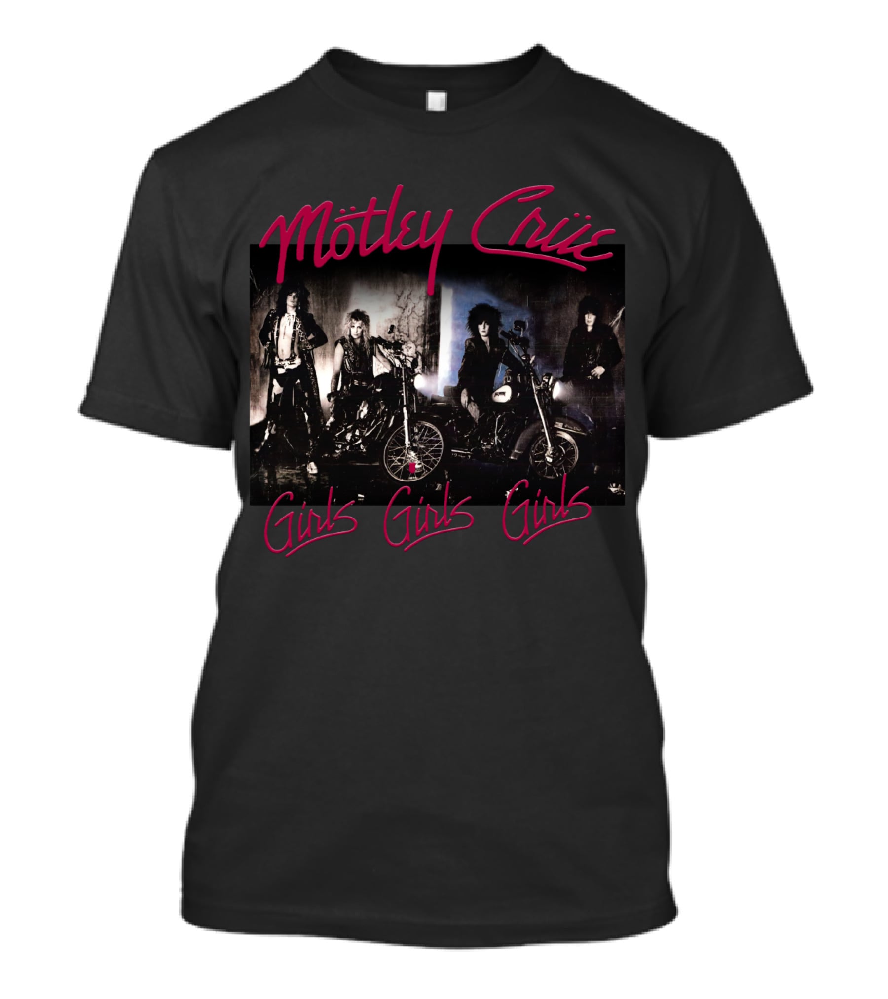 Mötley Crüe Girls Girls Girls Band Motorcycle T-Shirt