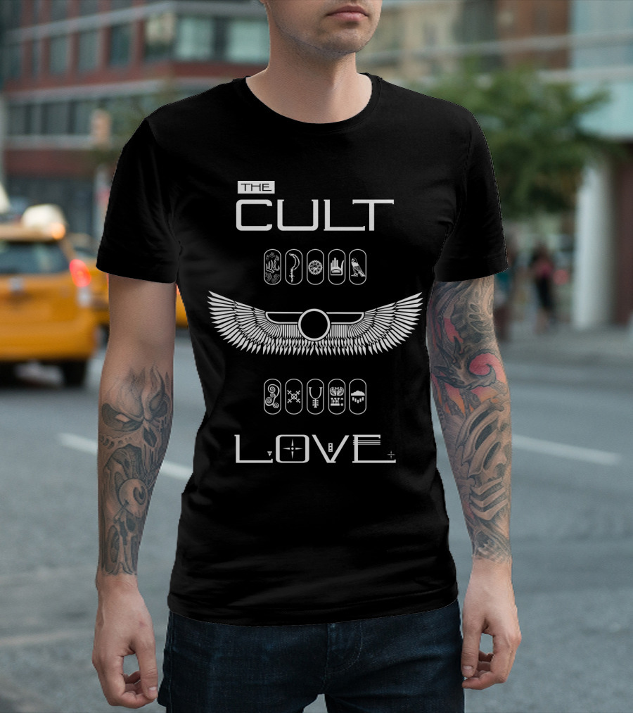 The Cult Love Egyptian Symbols Winged T-Shirt