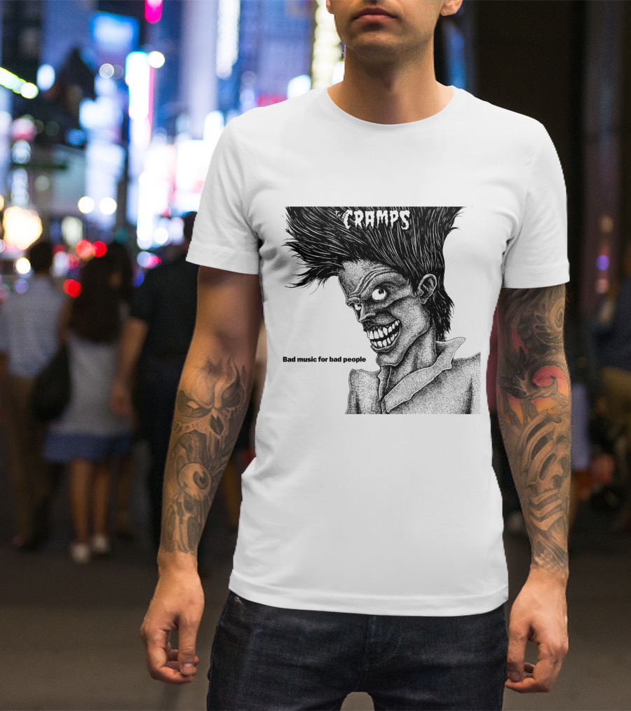 The Cramps Bad Music For Bad People Album Art T-Shirt