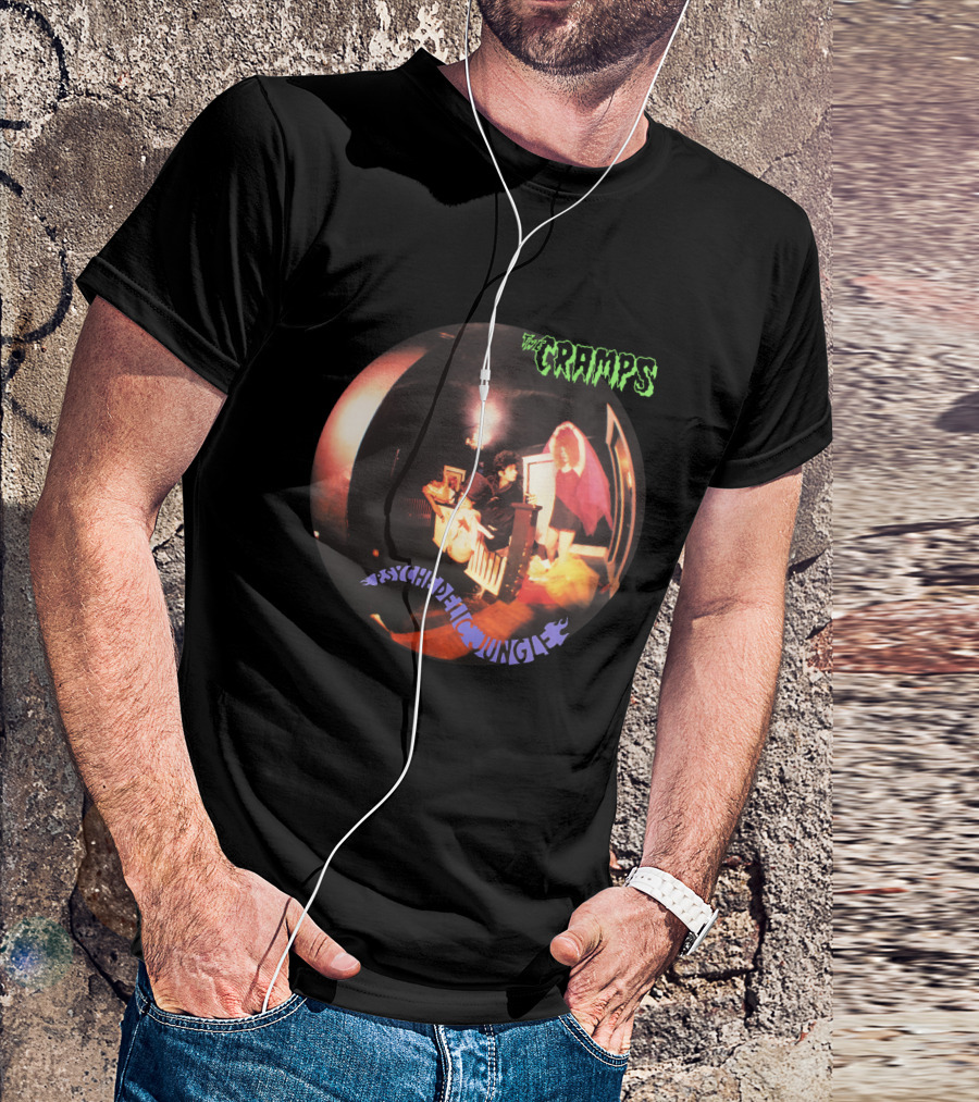 The Cramps Psychedelic Jungle Scene With Colorful Fisheye Lens Photography T-Shirt