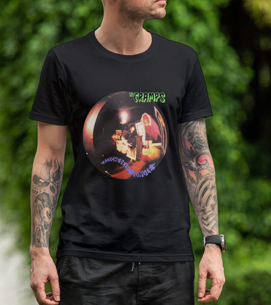 The Cramps Psychedelic Jungle Scene With Colorful Fisheye Lens Photography T-Shirt
