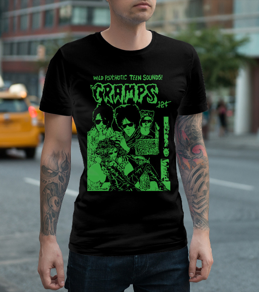 Wild Psychotic Teen Sounds The Cramps 12₵ T-Shirt