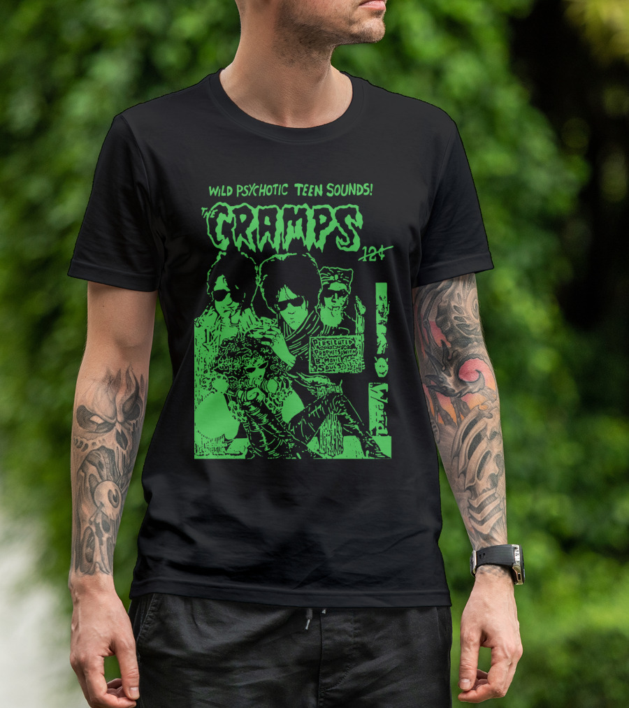 Wild Psychotic Teen Sounds The Cramps 12₵ T-Shirt