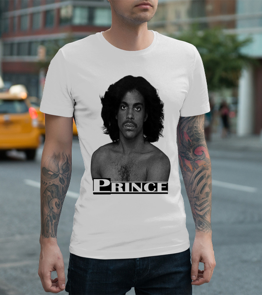 Prince Black And White Portrait T-Shirt