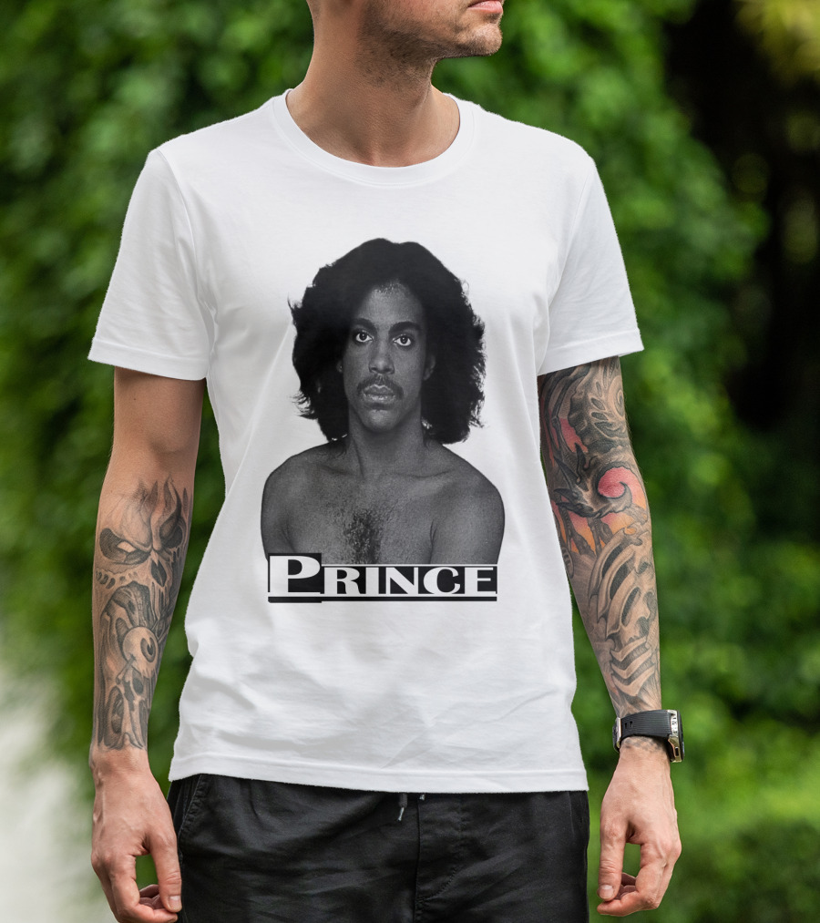 Prince Black And White Portrait T-Shirt